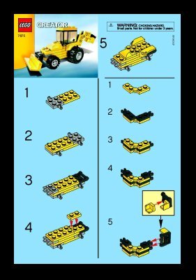 Istruzioni per la Costruzione - LEGO - 7875 - Digger: Page 1