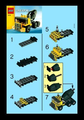 Istruzioni per la Costruzione - LEGO - 7876 - Cement Truck: Page 1