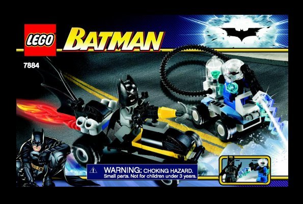 Istruzioni per la Costruzione - LEGO - 7884 - Batman's Buggy: The Escape of Mr. Freeze: Page 1