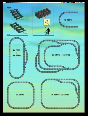 Istruzioni per la Costruzione - LEGO - 7896 - Straight & Curved Rails: Page 1