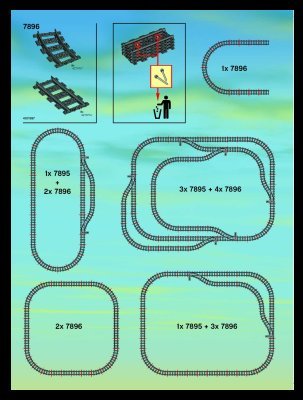 Istruzioni per la Costruzione - LEGO - 7896 - Straight & Curved Rails: Page 1