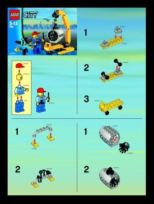 Istruzioni per la Costruzione - LEGO - 7901 - Airplane Mechanic: Page 1