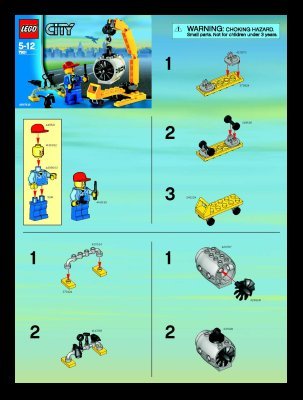 Istruzioni per la Costruzione - LEGO - 7901 - Airplane Mechanic: Page 1