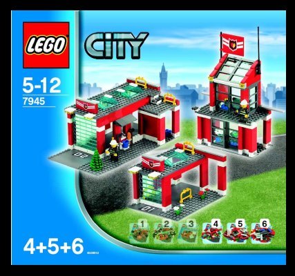 Istruzioni per la Costruzione - LEGO - 7945 - Fire Station: Page 1