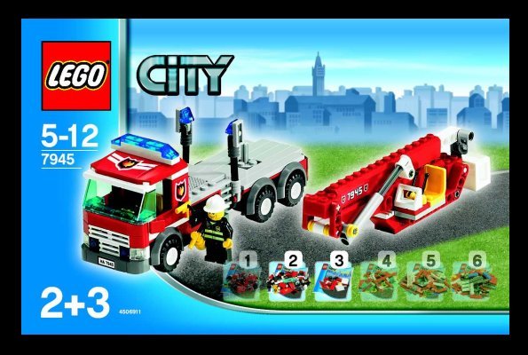 Istruzioni per la Costruzione - LEGO - 7945 - Fire Station: Page 1