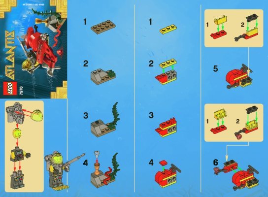 Istruzioni per la Costruzione - LEGO - 7976 - Ocean Speeder: Page 1