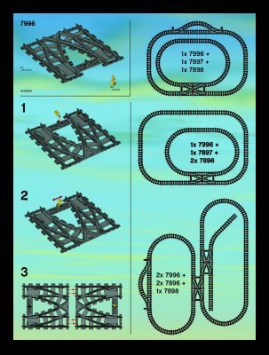 Istruzioni per la Costruzione - LEGO - 7996 - Train Rail Crossing: Page 1