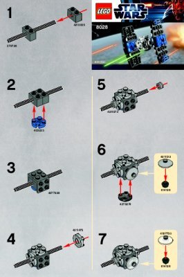 Istruzioni per la Costruzione - LEGO - 8028 - Mini TIE-Fighter: Page 1