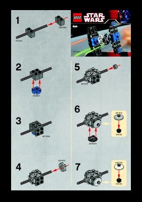 Istruzioni per la Costruzione - LEGO - 8028 - Mini TIE-Fighter: Page 1