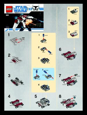 Istruzioni per la Costruzione - LEGO - 8031 - Mini V-19 Torrent: Page 1