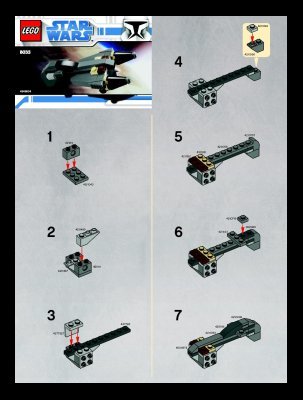 Istruzioni per la Costruzione - LEGO - 8033 - General Grievous Starfighter ¿: Page 1