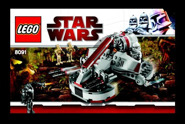 Istruzioni per la Costruzione - LEGO - 8091 - Republic Swamp Speeder™: Page 1