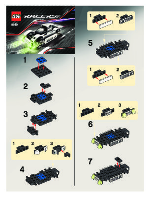 Istruzioni per la Costruzione - LEGO - 8149 - Midnight Streak: Page 1