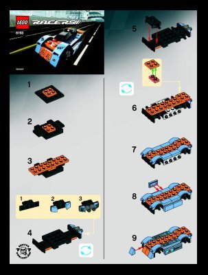 Istruzioni per la Costruzione - LEGO - 8193 - Blue Bullet: Page 1