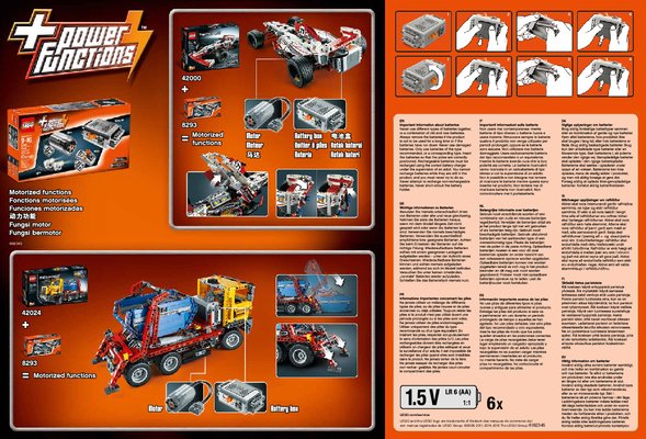 Istruzioni per la Costruzione - LEGO - Power Functions - 8293 - Power Functions: Page 1