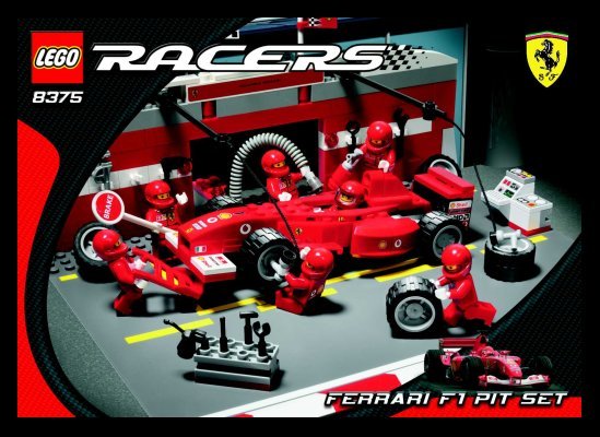 Istruzioni per la Costruzione - LEGO - 8375 - Ferrari F1 Pit Set: Page 1