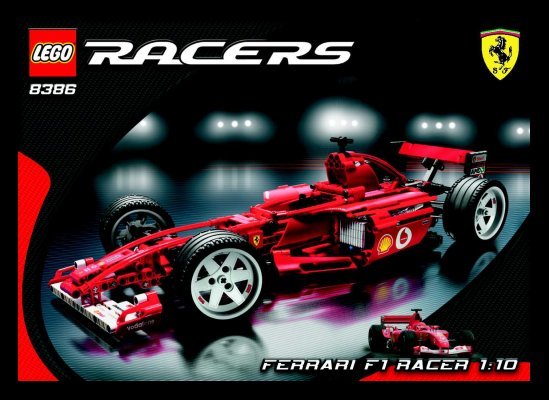 Istruzioni per la Costruzione - LEGO - 8386 - Ferrari F1 Racer 1:10: Page 1