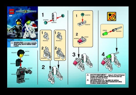 Istruzioni per la Costruzione - LEGO - 8399 - K9-Bot: Page 1