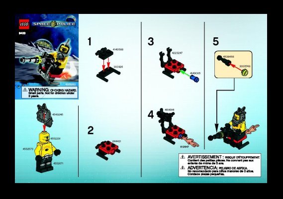 Istruzioni per la Costruzione - LEGO - 8400 - Space Speeder: Page 1