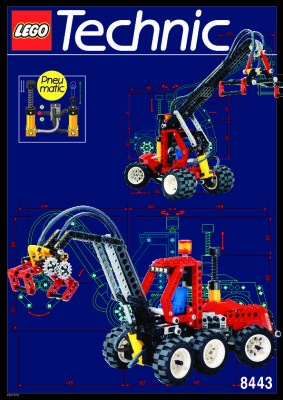 Istruzioni per la Costruzione - LEGO - 8443 - PNEUMATIC FOREST TRACTOR: Page 1