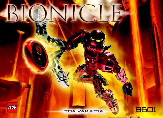 Istruzioni per la Costruzione - LEGO - 8601 - Toa Vakama: Page 1