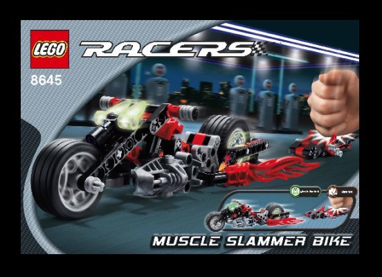 Istruzioni per la Costruzione - LEGO - 8645 - Muscle Slammer Bike: Page 1