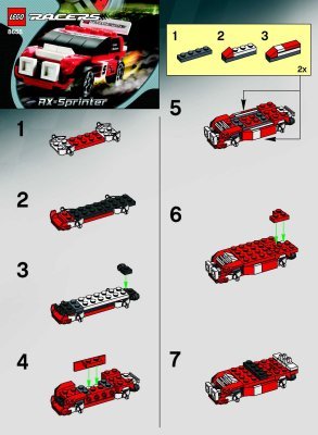 Istruzioni per la Costruzione - LEGO - 8655 - RX – Sprinter: Page 1