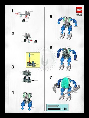 Istruzioni per la Costruzione - LEGO - 8726 - Dalu: Page 1