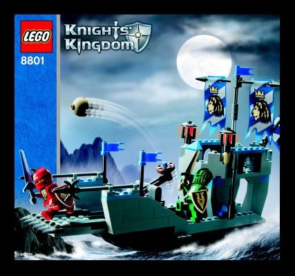 Istruzioni per la Costruzione - LEGO - 8801 - Knights' Attack Barge: Page 1