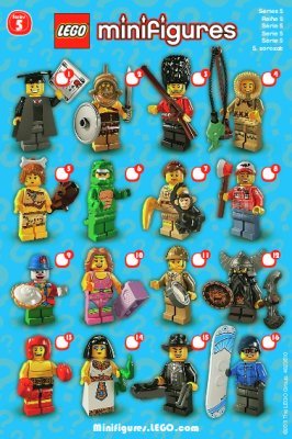 Istruzioni per la Costruzione - LEGO - Minifigures - 8805 - LEGO® Minifigures, Series 5: Page 1