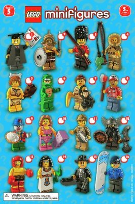 Istruzioni per la Costruzione - LEGO - Minifigures - 8805 - LEGO® Minifigures, Series 5: Page 1