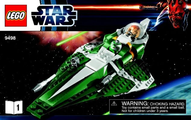 Istruzioni per la Costruzione - LEGO - 9498 - Saesee Tiin's Jedi Starfighter™: Page 1