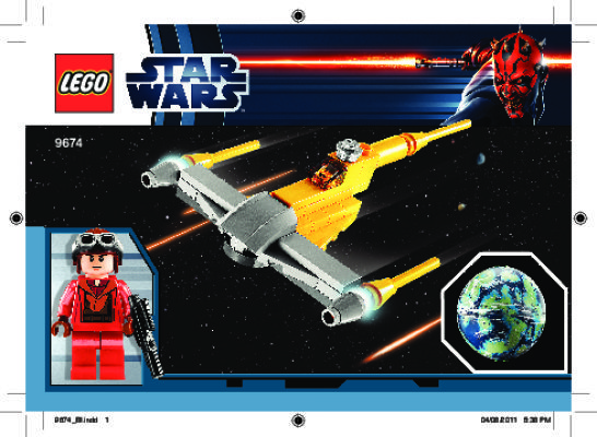 Istruzioni per la Costruzione - LEGO - 9674 - Naboo Starfighter™ & Naboo™: Page 1