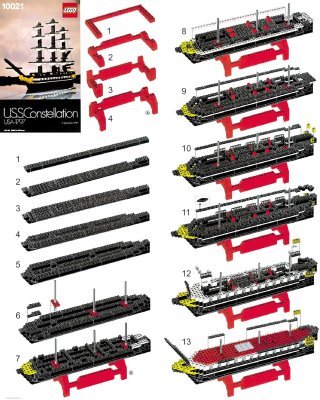 Istruzioni per la Costruzione - LEGO - 10021 - USS Constellation (398): Page 1