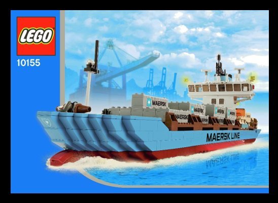 Istruzioni per la Costruzione - LEGO - 10155 - Maersk Line Container Ship: Page 1