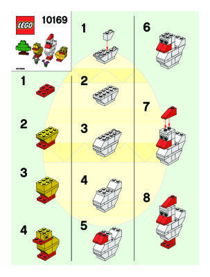 Istruzioni per la Costruzione - LEGO - 10169 - Chicken & Chicks: Page 1