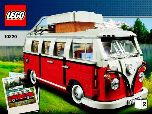 Istruzioni per la Costruzione - LEGO - 10220 - Volkswagen T1 Camper Van: Page 1