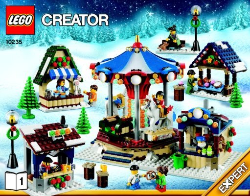 Istruzioni per la Costruzione - LEGO - Creator - 10235 - Mercatino invernale: Page 1