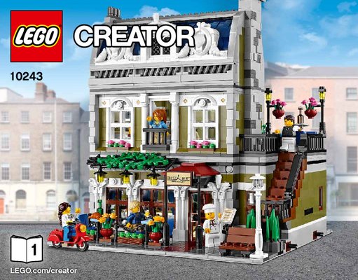 Istruzioni per la Costruzione - LEGO - Creator - 10243 - Ristorante parigino: Page 1