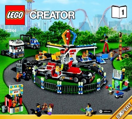 Istruzioni per la Costruzione - LEGO - Creator - 10244 - Giostra del luna park: Page 1