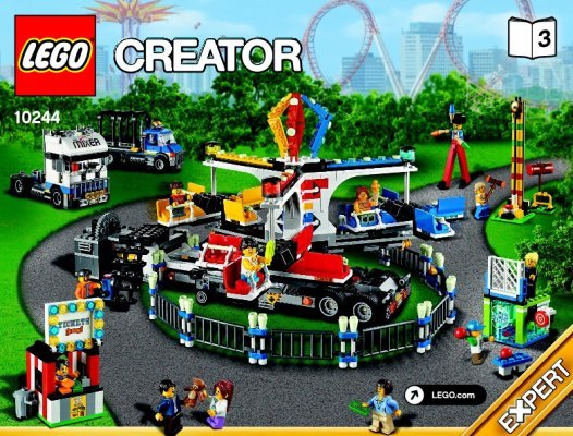 Istruzioni per la Costruzione - LEGO - Creator - 10244 - Giostra del luna park: Page 1