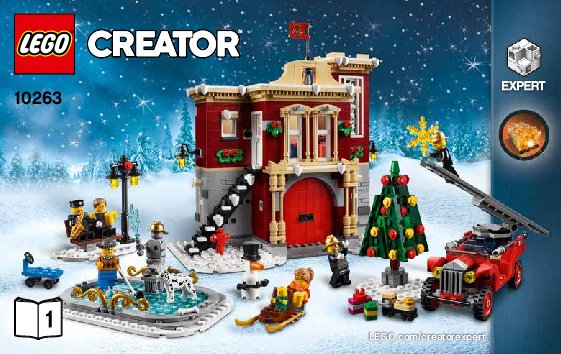 Istruzioni per la Costruzione - LEGO - 10263 - Winter Village Fire Station: Page 1