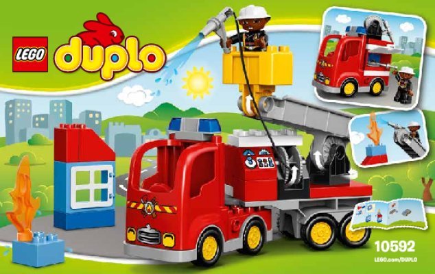 Istruzioni per la Costruzione - LEGO - DUPLO - 10592 - Autopompa dei Pompieri: Page 1