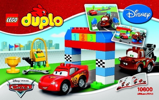 Istruzioni per la Costruzione - LEGO - DUPLO - 10600 - La grande sfida Disney Pixar Cars™: Page 1