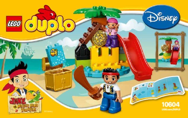 Istruzioni per la Costruzione - LEGO - DUPLO - 10604 - L'isola del tesoro di Jake e i pirati dell'isola che non c'è: Page 1