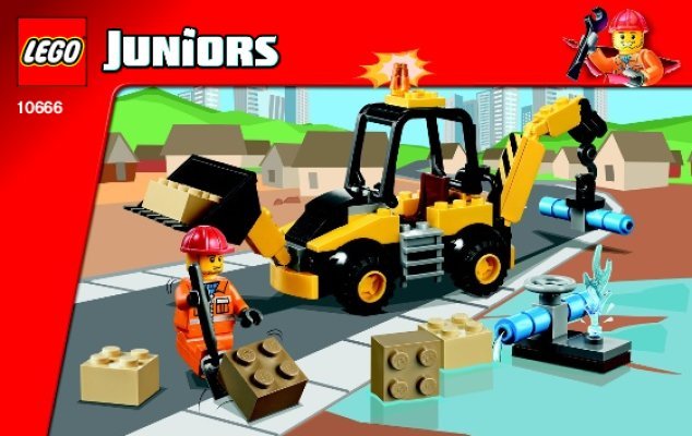 Istruzioni per la Costruzione - LEGO - Juniors - 10666 - Scavatrice: Page 1