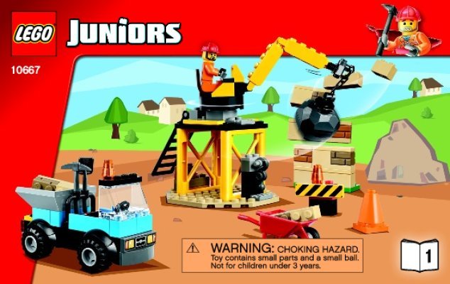 Istruzioni per la Costruzione - LEGO - Juniors - 10667 - Cantiere: Page 1