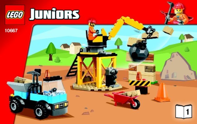 Istruzioni per la Costruzione - LEGO - Juniors - 10667 - Cantiere: Page 1