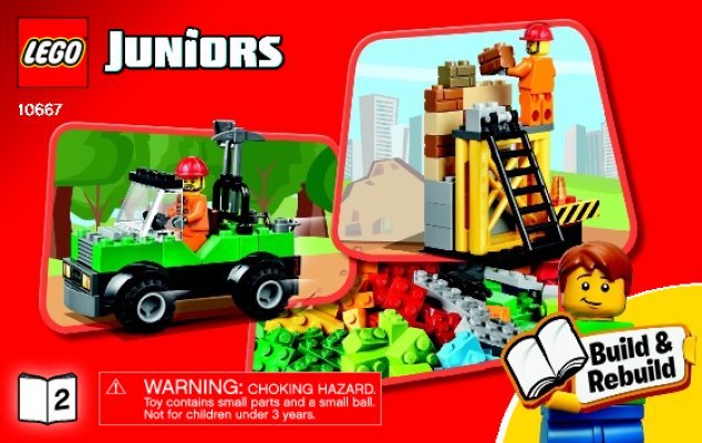 Istruzioni per la Costruzione - LEGO - Juniors - 10667 - Cantiere: Page 1