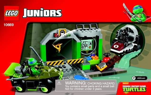 Istruzioni per la Costruzione - LEGO - Juniors - 10669 - Turtles™ Lair: Page 1